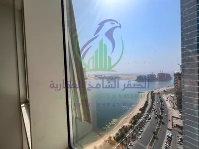 غرفتين وصاله الخان مع باركن و جيم ومسبح مجاني 2 بلكونه غرفة غسيل و اطلاله بحريه مباشره