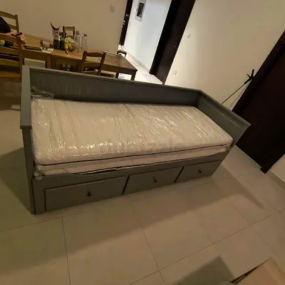 IKEA hamness daybed with 3 big storage drawers and 2 IKEA mattresses.