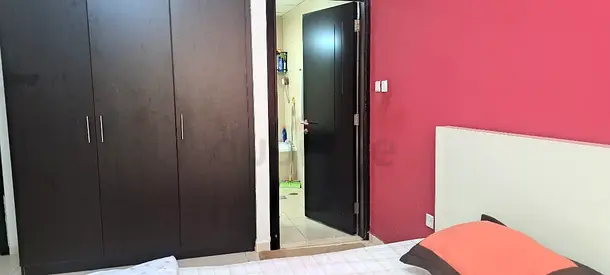 One bed Two bath furnished apartment for rent in Ghanima QueuePoint, WhatsApp
