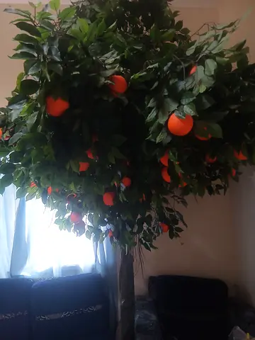 An artificial orange tree