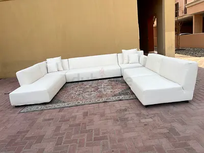 Poltiform Italian Corner L Shape Sofa Beige