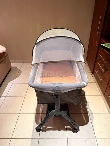 Baby bassinet with mosquito shade