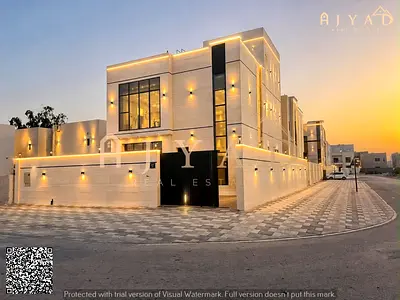 For sale: corner villa in Al Helio 2 Ajman, 5 bedrooms, living room and majlis, kitchen, land 3014 sq ft, price includes registration fees, High ROI