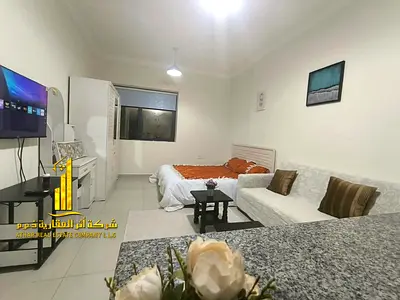 استوديو فاخر ثاني ساكن بمطبخ منفصل مع اطلاله مفتوحه مفروش بالكامل✨عجمان الروضه. للإيجار الشهري.الإيجار يشمل الفواتير والإنترنت وموقف