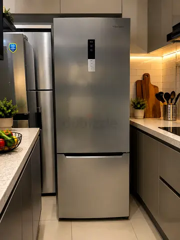 Bompani brand  Bottom Freezer Refrigerator - Stainless Steel, Good Condition