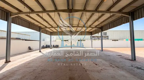 Industrial Yard for Rent in Al Sajaa | 10,000 Sq Ft | Main Road