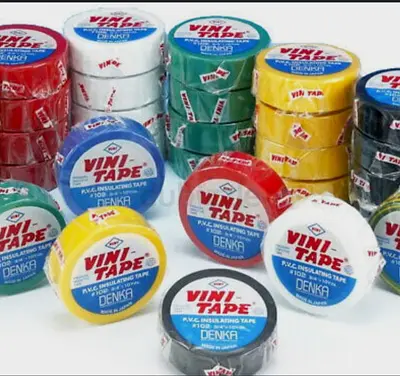Assorted PVC Electrical Insulation Tape Rolls - New Bulk Pack 10 PC 20AED