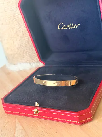 Authentic Cartier Love Cuff Bracelet 18K Yellow Gold (Pre-owned)