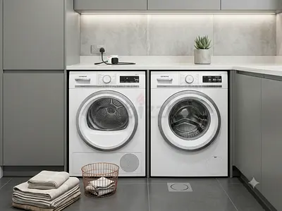 Siemens iQ700 Premium Washer & Dryer Set – Separate Units | Home Wi-Fi Connected | German Quality