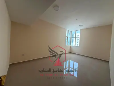 1 month free + free parking! Annual rent in Al Majaz 3: huge 2BR, brand-new building, ready to move in, master, panoramic sea view, large kitchen,