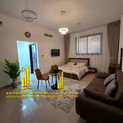 Luxury second-occupancy studio with separate kitchen and open view, fully furnished ✨ Ajman Al Nua