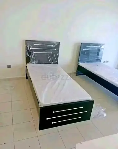 BED SINGLE MDF WITH MATTRESS 90X190 CM