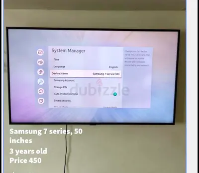 Samsung 50-inch Smart LED TV (7 Series) - 3 years old