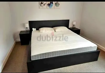 IKEA  Queen Size Bed + 2 Storage Drawers + Mattress
