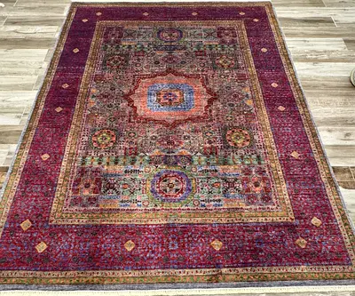 Elegant beautiful handmade vintage/tribal high quality mumluk carpet size 1.76 by 2.40