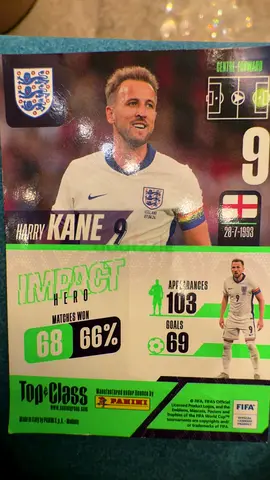 Harry Kane Top Class Impact Hero Trading Card