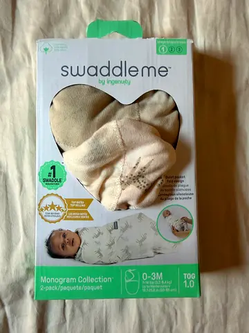 Newborn swaddles 0-3m (Ingenuity SwaddleMe)
