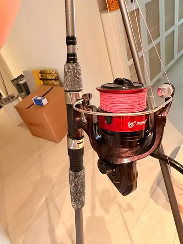 Fishing rod with spinning reel - used, good condition