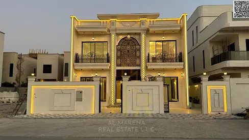 فرصة سكنية واستثمارية كلاسيكية فاخرة على الشارع الرئيسي في العالية – عجمان! فيلا بتصميم كلاسيكي  بسعر شامل كهرباء ومية ومكيفات