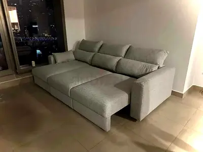 Excellent condition IKEA esklstuna sofa bed with storage light gray color