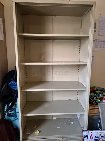 Large metal 6-Shelf Bookcase