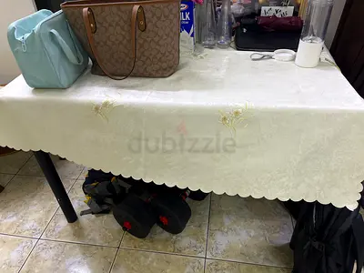 Dining table with cloth