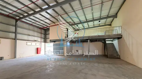 Warehouse in Al Sajaa | Strategic Prime Location | Very Wide Entrance | Truck Parking | Very Spacious Area | 3-Phase Electricity | Office Space | Weig