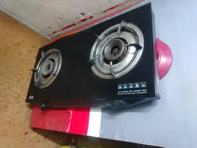 Used 2-Burner Gas Stove Hob - Portable Double Burner