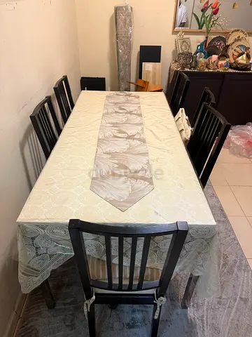 6-Seater Dining Table with Chairs