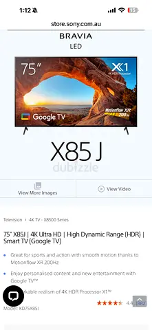 SONY KD75X85J Bravia 4K