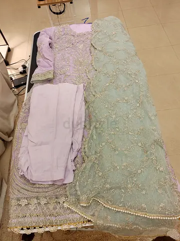 Purple lehenga and long shirt
