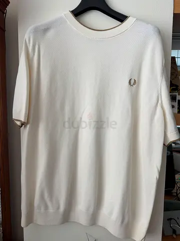 Cream fred Perry shirt - size XXL