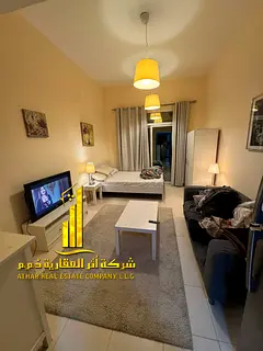 Luxury second-occupancy studio with separate kitchen and open balcony, fully furnished ✨ Ajman Al