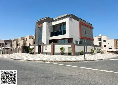 🏡 فيلا زاوية للبيع في الياسمين – عجمان | أرضي + أول | تكييف مركزي O General | رسوم نقل الملكية مجانًا