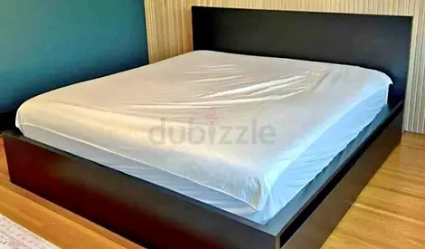 Ikea king size bed with mattress and storage drawers