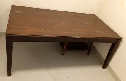 Solid wooden rectangular dining/coffee table - used