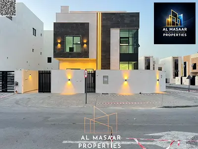 فيلا زاوية فاخرة للبيع في الحليو 2، عجمان | 6 غرف ماستر | شامل رسوم التسجيل