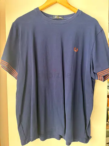 Navy blue Fred Perry short sleeve shirt - size XxL