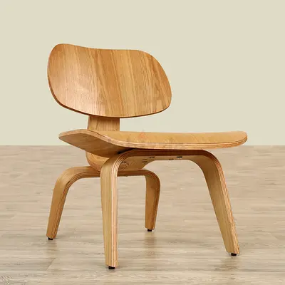 2 BLOOMR zenith lounge chairs - solid wood - natural color