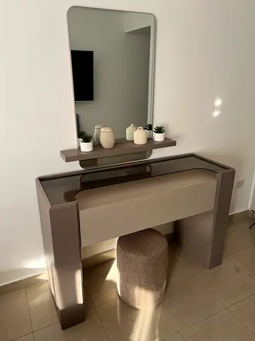 Modern bedroom set with storage and built it lights, mirror and side tables (including mattress)