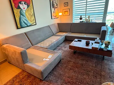 Brand new condition crate&barrel axis ushape sofa