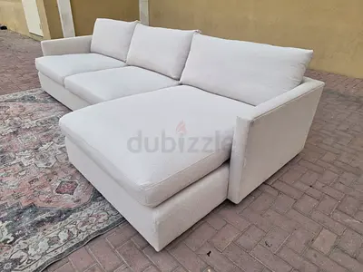 Selling luxury crate & barrel L sahpe sofa feather filled like a new