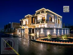 Villa for rent in Ajman, Al Helio Corner area, 5 master bedrooms with roof terrace, majlis, living r