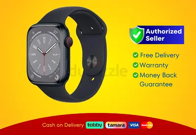 Apple Watch Series 8 Aluminum - 41mm - WiFi - Midnight| Brand New |  Warranty | FREE  Delivery