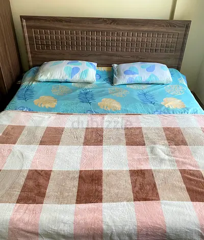 King size bed frame with headboard & Mattress - good condition