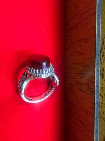 Sterling silver patterned ring, size approx 6