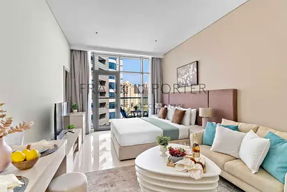 Inviting Studio Retreat in The Palm Jumeirah | Ideal for Mid - Term, Monthly & Weekly Stays | All B