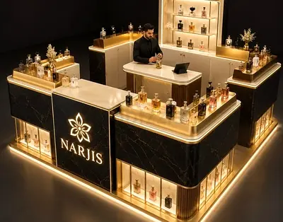 Luxury perfume kiosk