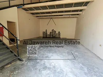 For annual rent: A distinctive warehouse with a mezzanine, suitable for all types of business activities, located in Ajman Industrial Area 1.