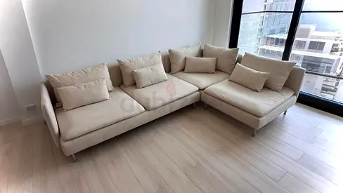 Corner l Shape sofa beige Color IKEA Sodhremn